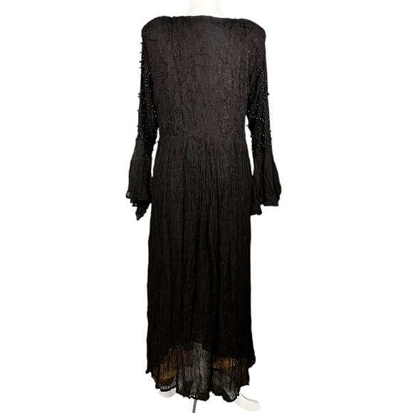 80's Jakelin Maxi Dress S FLAWS Witchy Whimsygoth Goth Fairy Grunge Thrashed - Picture 4 of 15
